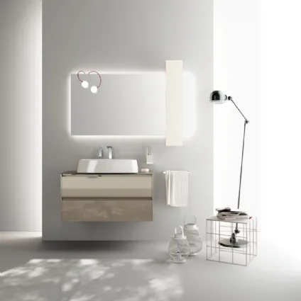 Mobile da Bagno Rivo Laccato Lucido Visone di Scavolini Bathrooms