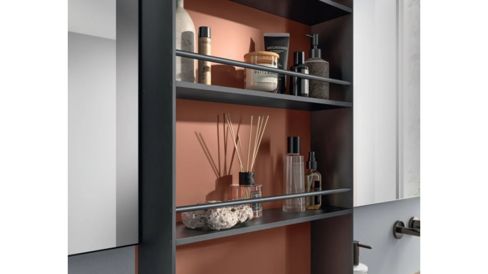 Accessorio da Bagno Rivo Sistema Setup Antracite di Scavolini Bathrooms