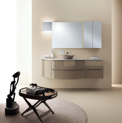 Mobile da Bagno Idro Laccato Lucido Grigio Tundra di Scavolini Bathrooms