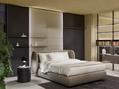 Letto imbottito Cosy con box contenitore di Sangiacomo