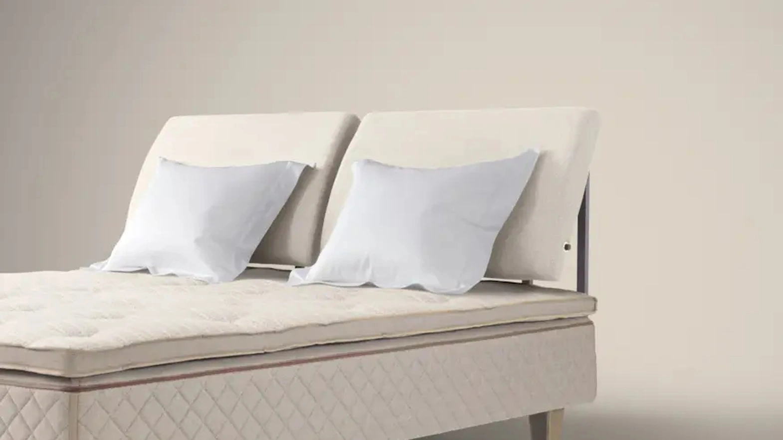 Letto con testiera imbottita Flex di Duxiana