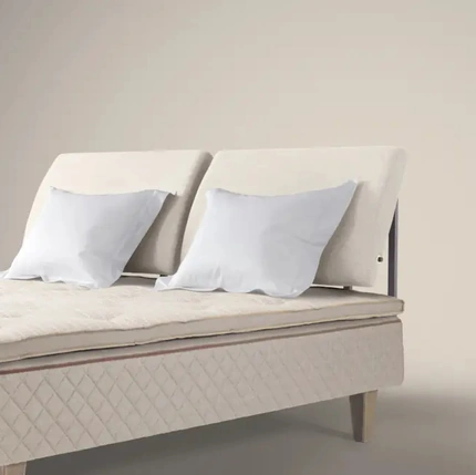 Letto con testiera imbottita Flex di Duxiana