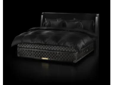 Letto in tessuto con testiera Gran Vividus Black Shadow di Hastens