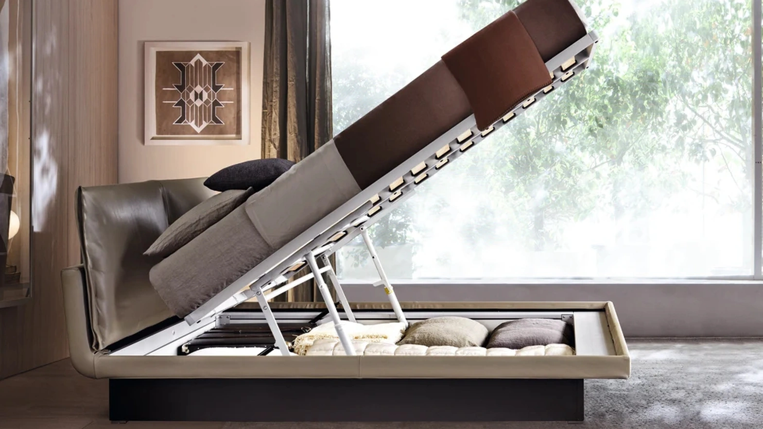 Letto in pelle Honey Molteni & C