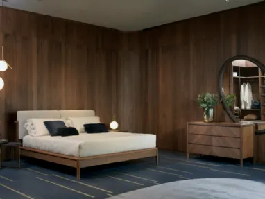 Letto Leonardo in tessuto imbottito di Arte Brotto