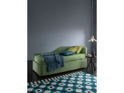 Letto singolo in tessuto Prime Colibrì angolare sagomato di Altrenotti