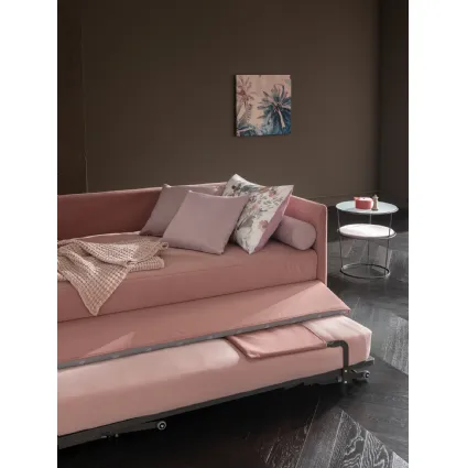 Letto singolo in tessuto Soul Young Teddy completo alto con letto estraibile di Altrenotti