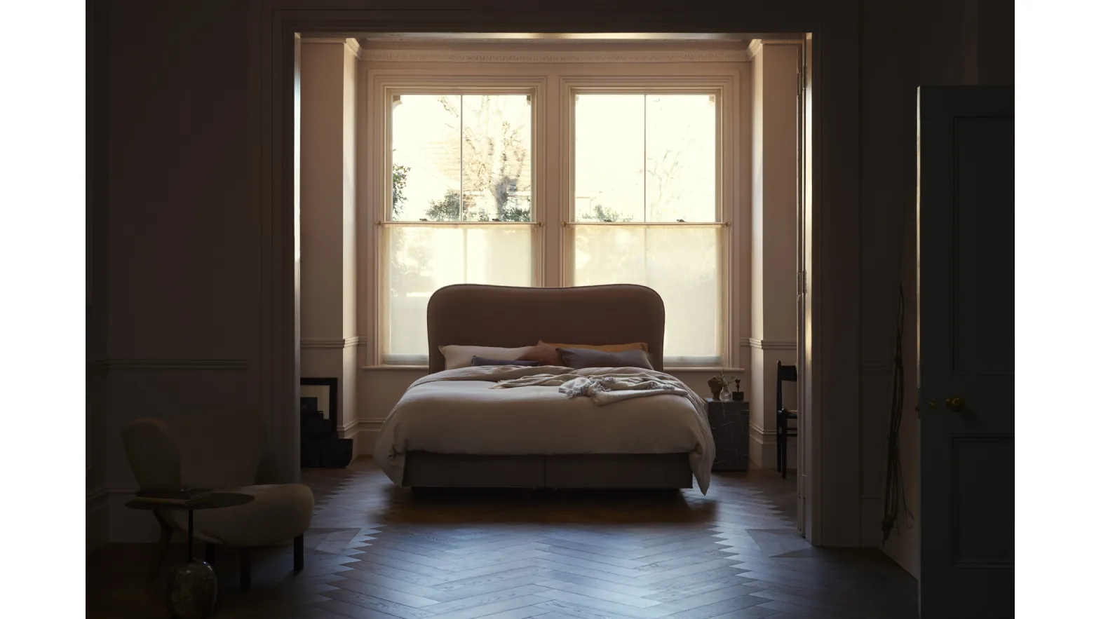 Letto con testiera Lennox di Vispring
