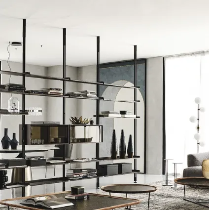 Libreria in legno e metallo Freeway di Cattelan Italia