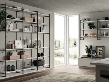 Libreria Living Sax sistema Metro di Scavolini