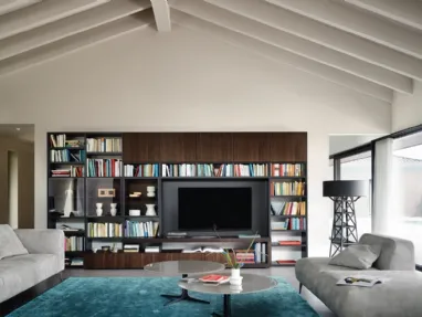 Libreria con vano porta TV Modo M6C61 di Sangiacomo