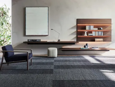 Libreria sospesa in legno Pass-Word Evolution 02 di Molteni & C