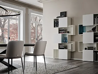 Libreria a muro Piquant in MDF bianco di Cattelan Italia