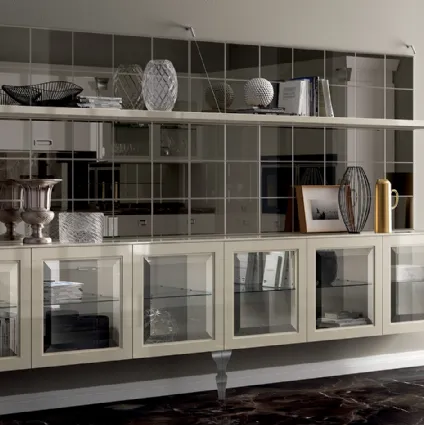 Madia Living Exclusiva in Laccato lucido Tortora di Scavolini