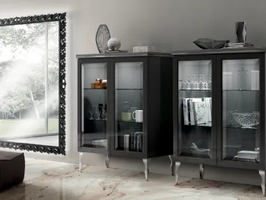 Madia Living Exclusiva in Laccato opaco Nero di Scavolini