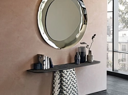 Consolle in ceramica e cristallo specchiato Atrium Keramik di Cattelan Italia