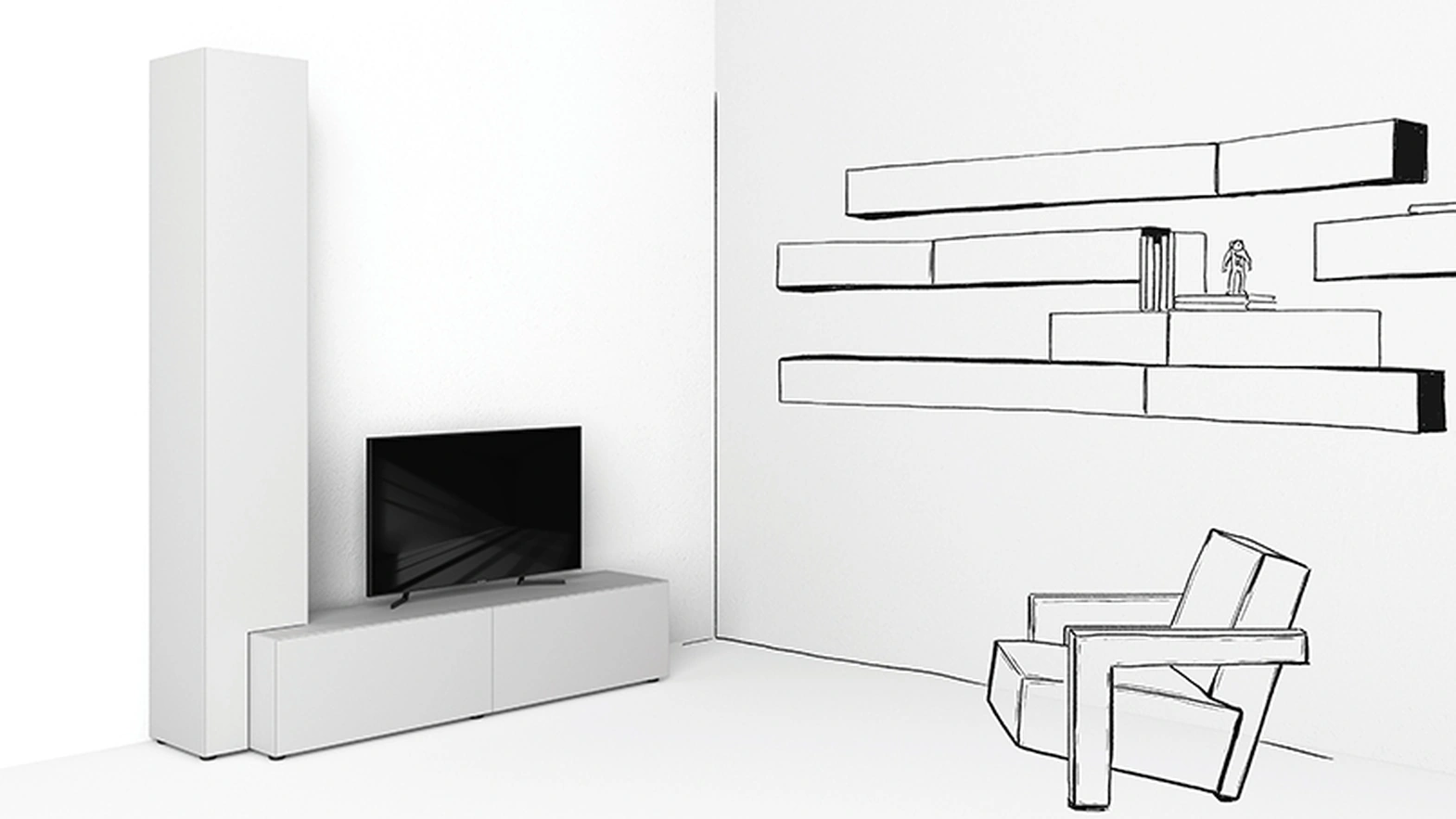 Mobile Porta Tv Regolo di Minotti Italia