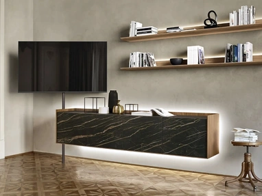 Mobile Porta Tv in ceramica e legno Tv Video di Sangiacomo