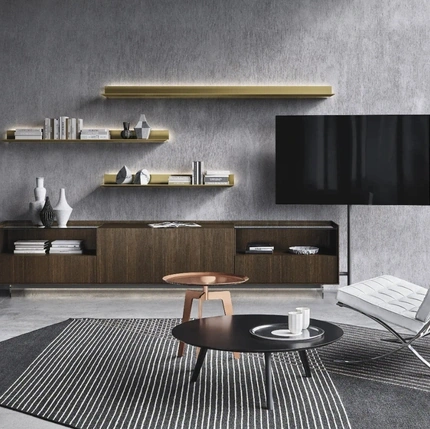 Parete Attrezzata Cabaret Glass 03 di Sangiacomo