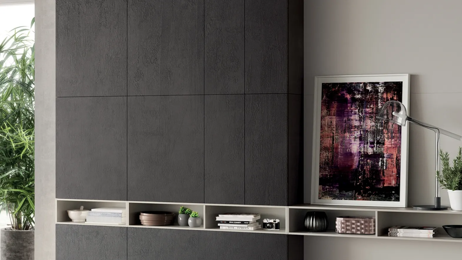 Parete Attrezzata Living Mood in Biomalta Shanghai di Scavolini