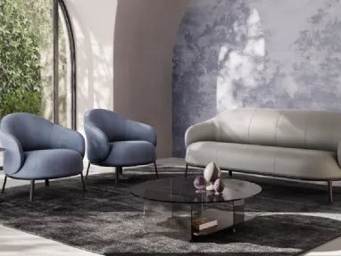 Poltroncina in pelle Botanic di Natuzzi