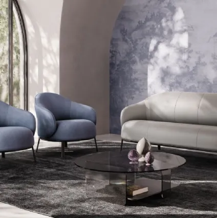 Poltroncina in pelle Botanic di Natuzzi