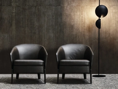 Poltroncina in pelle Chelsea di Molteni & C