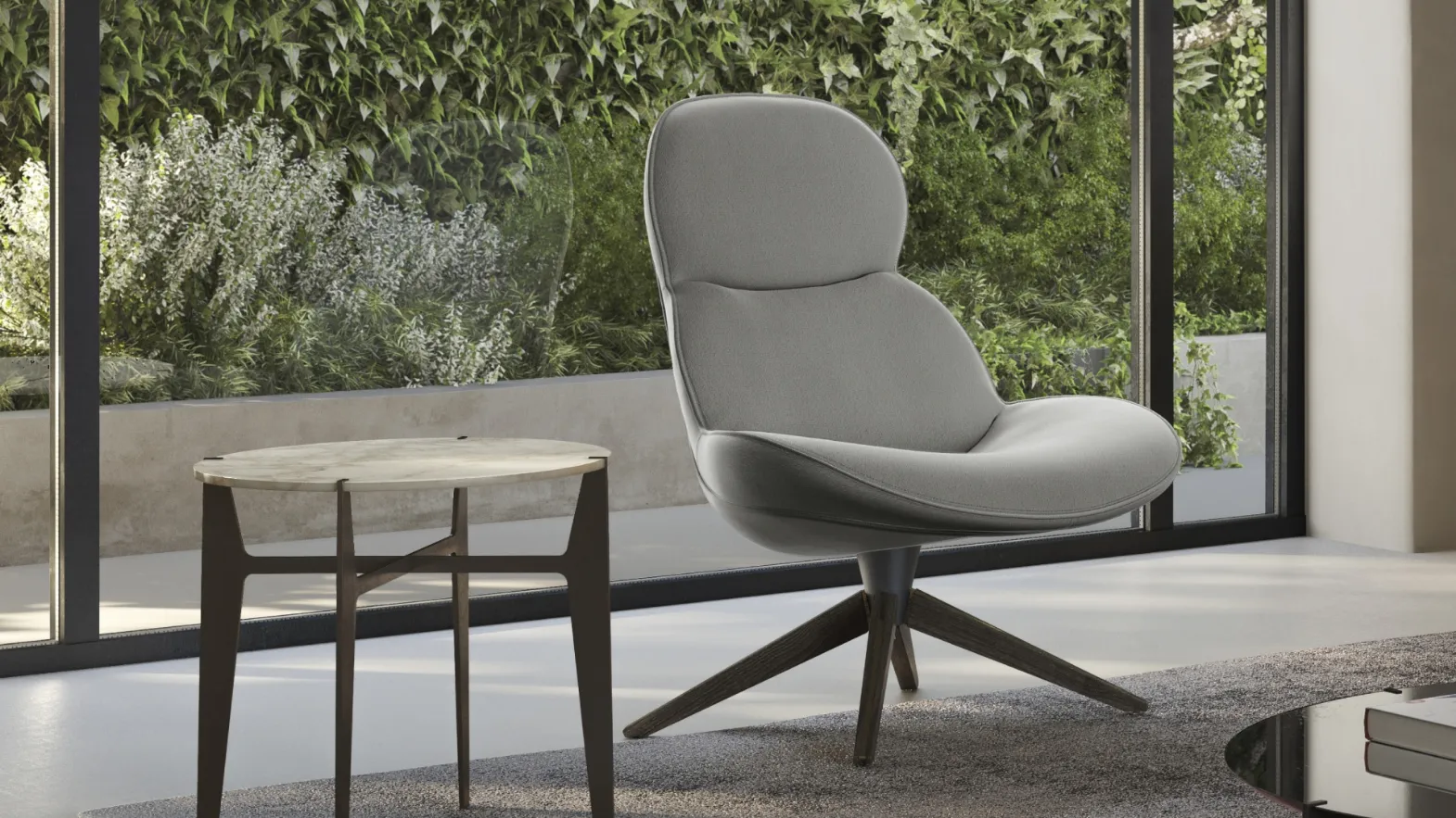 Poltroncina in tessuto Conca di Natuzzi