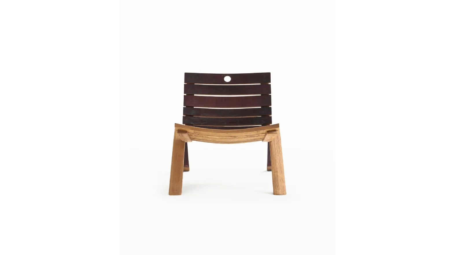 Poltroncina in legno di Rovere Barrique Etta di Riva1920