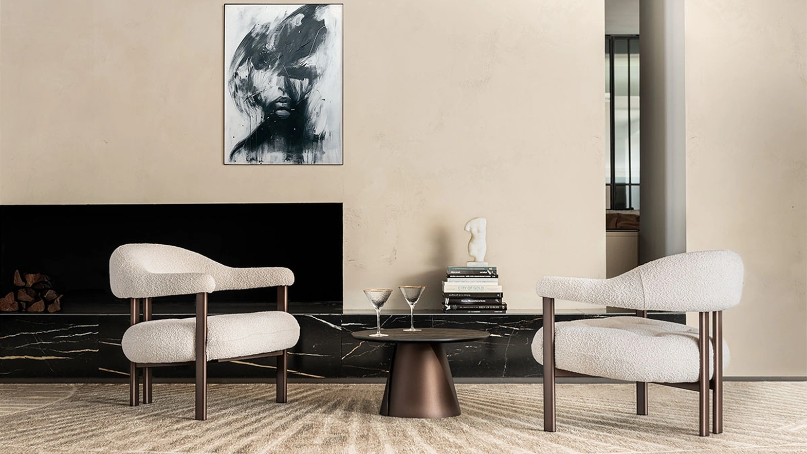 Poltrona in tessuto Greta Lounge di Cattelan Italia