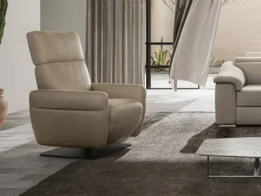 Poltrona relax in pelle Lenny di Natuzzi