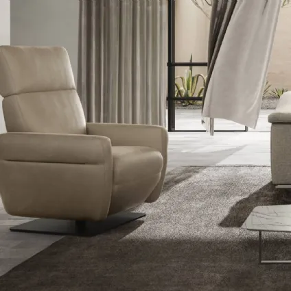 Poltrona relax in pelle Lenny di Natuzzi