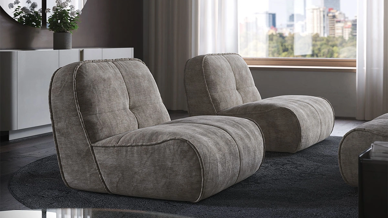 Poltrona imbottita Spencer di Cattelan Italia