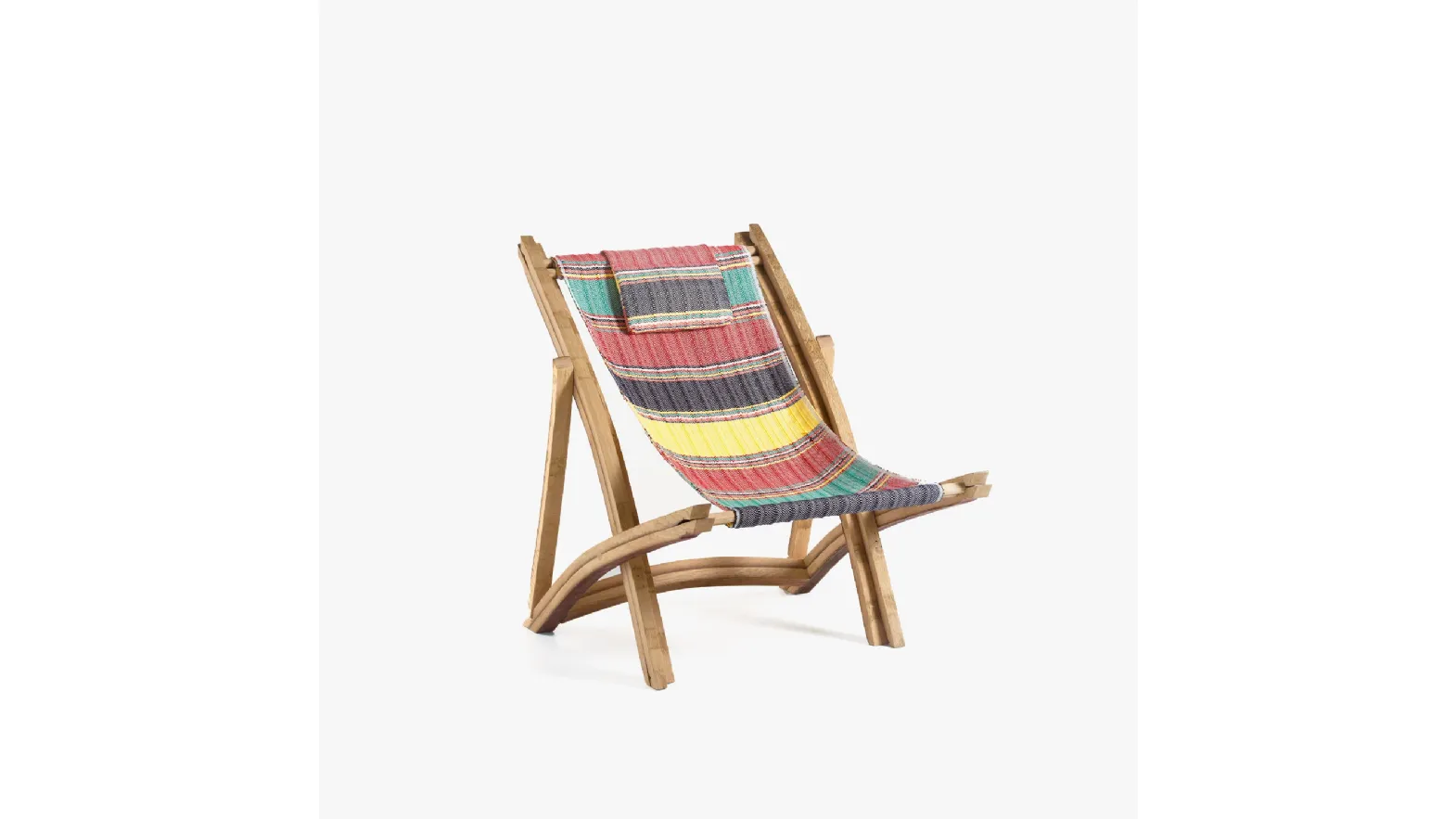 Poltroncina Virgola in tessuto e legno di Rovere di Riva1920