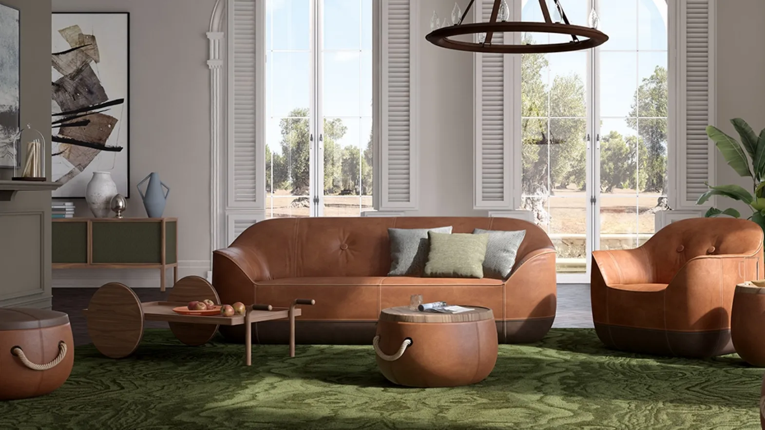 Divano di design Furrow di Natuzzi