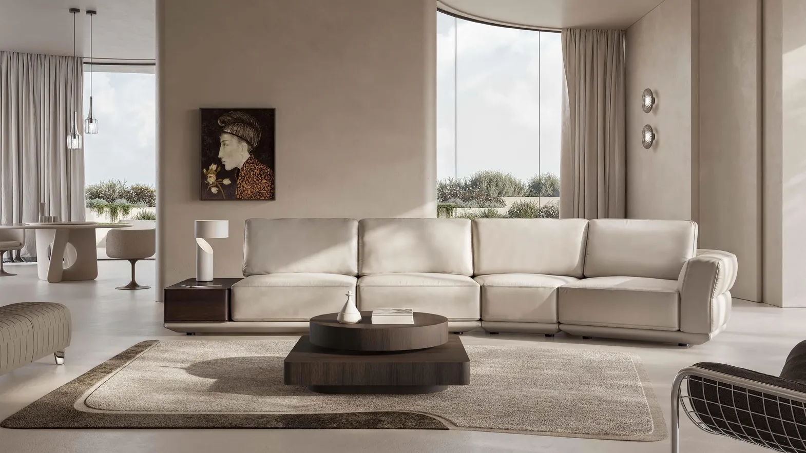 Divano in pelle Habita di Natuzzi