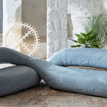 Divano di design ad angolo Infinito in tessuto di Natuzzi