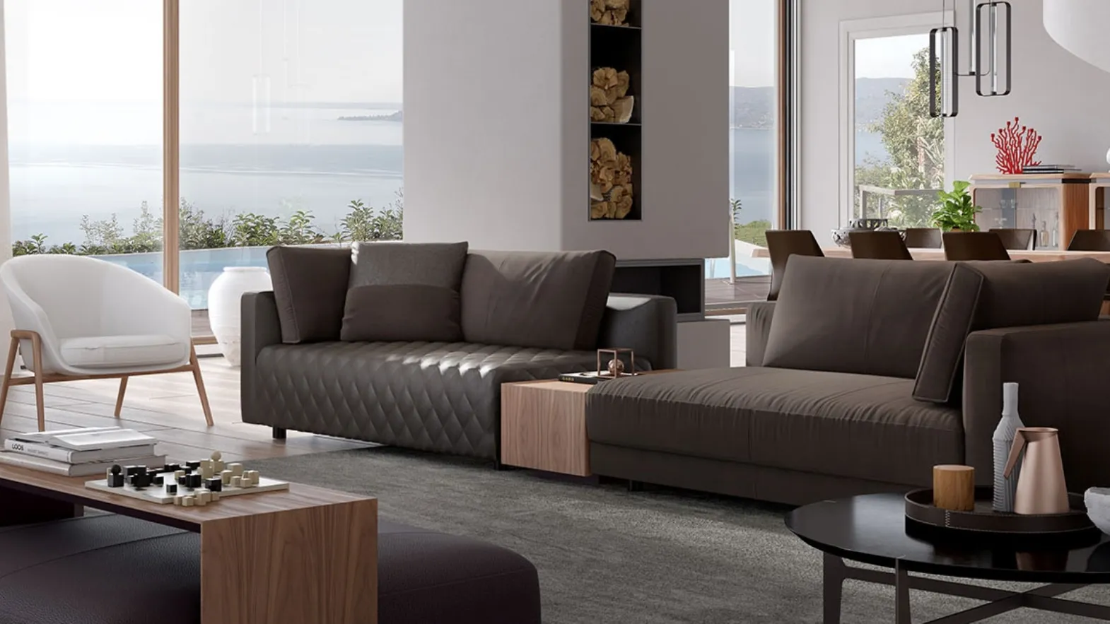 Divano relax Melpot di Natuzzi
