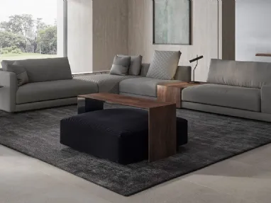 Divano ad angolo in tessuto Melpot di Natuzzi