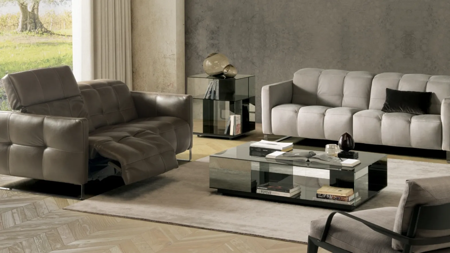 Divano lineare Philo di Natuzzi