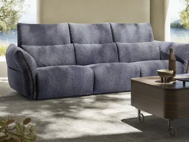 Divano relax lineare in tessuto Wellbe di Natuzzi