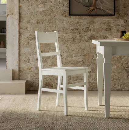 Sedia Flora in legno massello laccato di Arredo3