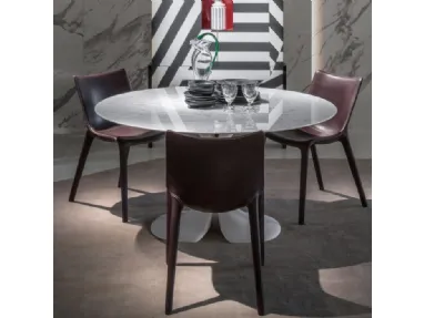 Sedia Lou Eat in pelle di Driade