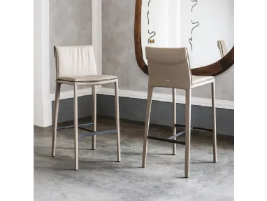 Sgabello in pelle Isabel di Cattelan Italia