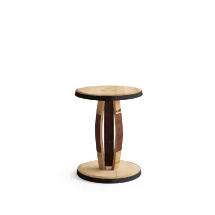 Sgabello Rustico in legno di Rovere Barrique di Riva1920