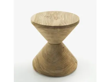 Sgabello Vortice in legno massello di cedro di Riva1920