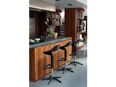 Sgabello Spoon Stool in polipropilene Nero di Kartell