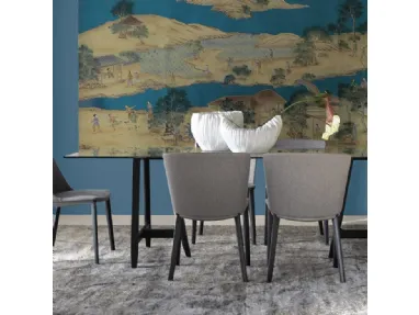 Tavolo Easel con top in vetro di Driade