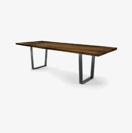 Tavolo DT Table Plank con top composto da due tavole in legno massello di Riva1920