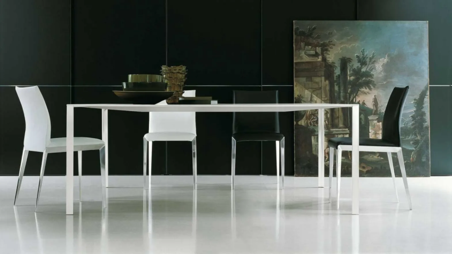 Tavolo rettangolare Lessless in Alluminio laccato di Molteni & C